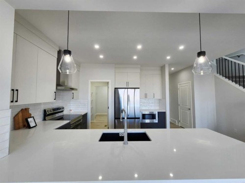 364 Herron Landing Ne, Calgary, AB - Indoor Photo Showing Kitchen With Stainless Steel Kitchen With Upgraded Kitchen