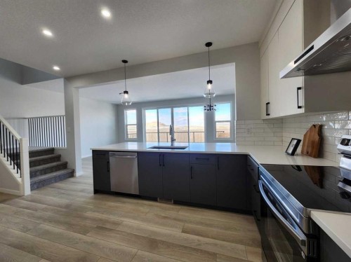 364 Herron Landing Ne, Calgary, AB - Indoor Photo Showing Kitchen With Upgraded Kitchen