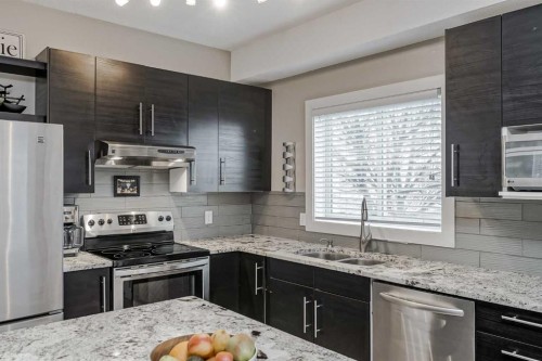 260 Chaparral Ridge Circle Se, Calgary, AB - Indoor Photo Showing Kitchen With Stainless Steel Kitchen With Double Sink With Upgraded Kitchen