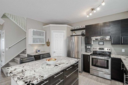 260 Chaparral Ridge Circle Se, Calgary, AB - Indoor Photo Showing Kitchen With Stainless Steel Kitchen With Upgraded Kitchen