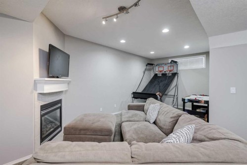 260 Chaparral Ridge Circle Se, Calgary, AB - Indoor With Fireplace