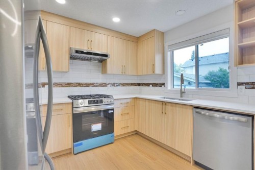 112 Martinglen Close Ne, Calgary, AB - Indoor Photo Showing Kitchen With Upgraded Kitchen