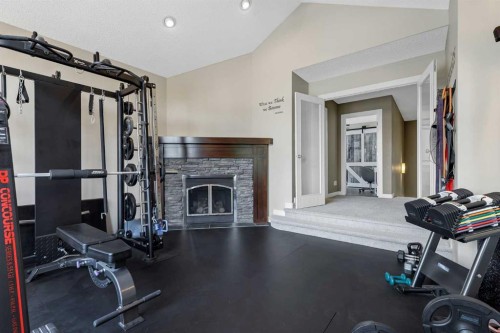 103 Tuscany Estates Crescent Nw, Calgary, AB - Indoor With Fireplace