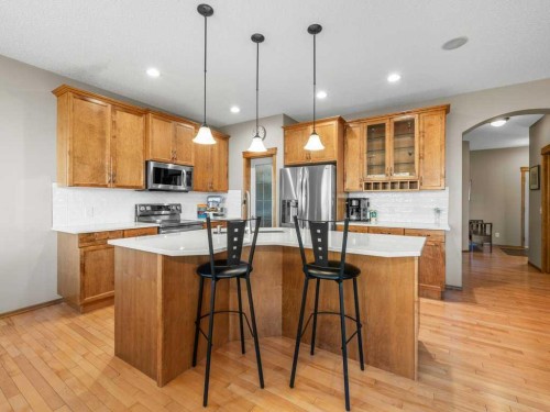 108 Pantego Rise Nw, Calgary, AB - Indoor Photo Showing Kitchen With Stainless Steel Kitchen With Upgraded Kitchen