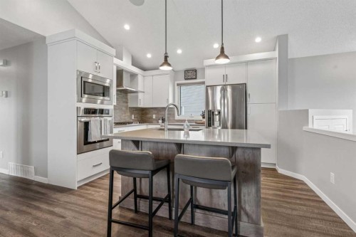 230 Mt Lorette Place Se, Calgary, AB - Indoor Photo Showing Kitchen With Double Sink