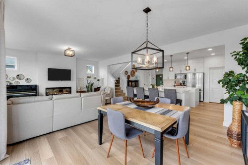 444 Lawthorn Way, Airdrie, AB - Indoor Photo Showing Dining Room