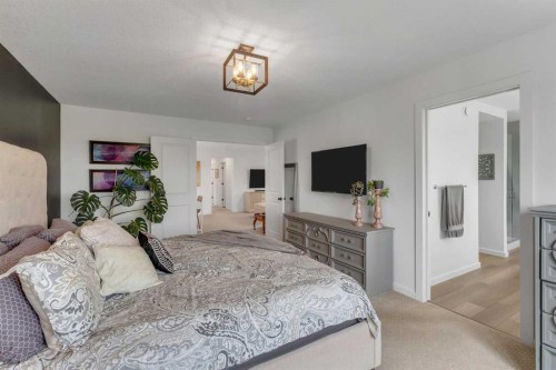 444 Lawthorn Way, Airdrie, AB - Indoor Photo Showing Bedroom