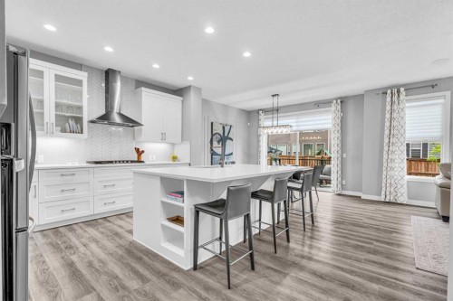 49 Creekside Avenue Sw, Calgary, AB - Indoor Photo Showing Kitchen With Upgraded Kitchen