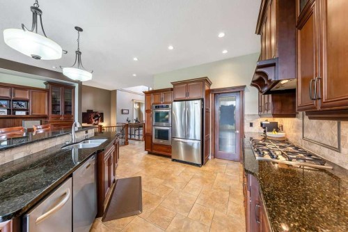 22 Tuscany Estates Crescent Nw, Calgary, AB - Indoor Photo Showing Kitchen With Double Sink With Upgraded Kitchen