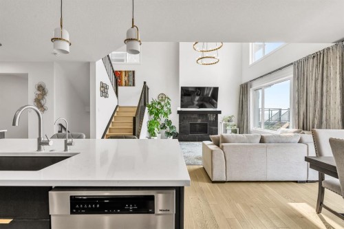 406 Rowley Way Nw, Calgary, AB - Indoor With Fireplace