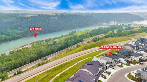 406 Rowley Way Nw, Calgary, AB - Outdoor With Body Of Water With View