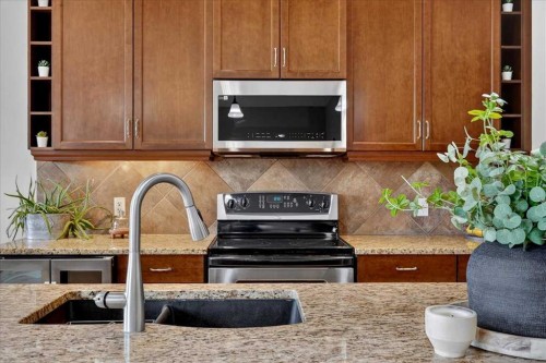 174 Cranridge Terrace Se, Calgary, AB - Indoor Photo Showing Kitchen With Double Sink With Upgraded Kitchen