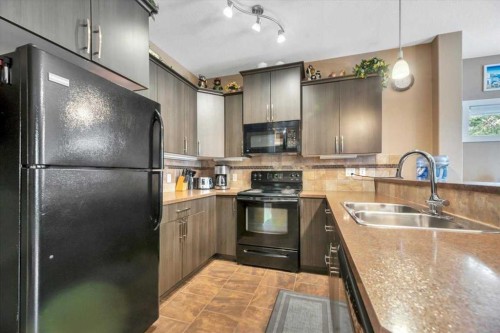 331 Ranch Ridge Meadow, Strathmore, AB - Indoor Photo Showing Kitchen With Double Sink With Upgraded Kitchen