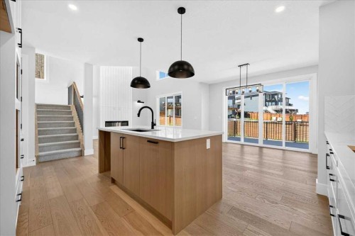 560 Livingston Way Ne, Calgary, AB - Indoor Photo Showing Kitchen With Upgraded Kitchen