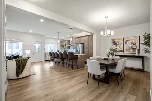 882 Bluerock Way Sw, Calgary, AB - Indoor Photo Showing Dining Room
