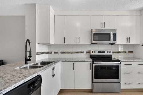 75 Auburn Bay Street Se, Calgary, AB - Indoor Photo Showing Kitchen With Stainless Steel Kitchen With Double Sink With Upgraded Kitchen