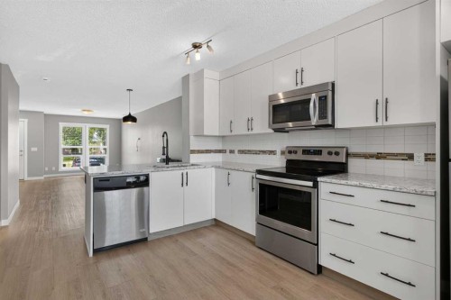 75 Auburn Bay Street Se, Calgary, AB - Indoor Photo Showing Kitchen With Stainless Steel Kitchen With Upgraded Kitchen