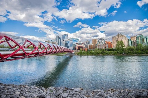 1717 7 Avenue Nw, Calgary, AB - Outdoor With Body Of Water With View