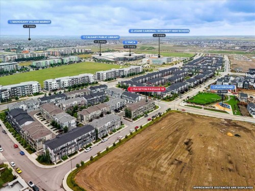 154 Seton Passage Se, Calgary, AB - Outdoor With View