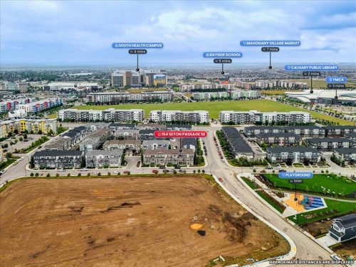 154 Seton Passage Se, Calgary, AB - Outdoor With View