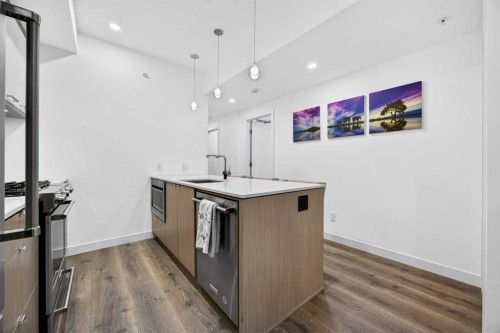 207-3450 19 Street Sw, Calgary, AB - Indoor Photo Showing Kitchen