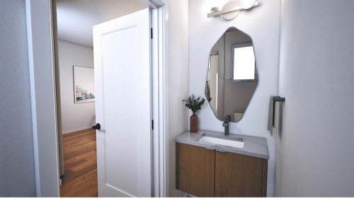 704 Sora Boulevard Se, Calgary, AB - Indoor Photo Showing Bathroom