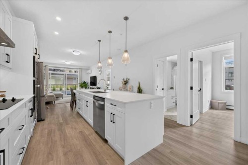 4101-200 Seton Circle Se, Calgary, AB - Indoor Photo Showing Kitchen With Upgraded Kitchen