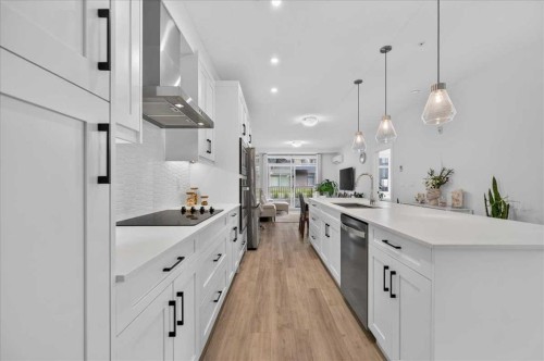 4101-200 Seton Circle Se, Calgary, AB - Indoor Photo Showing Kitchen With Upgraded Kitchen