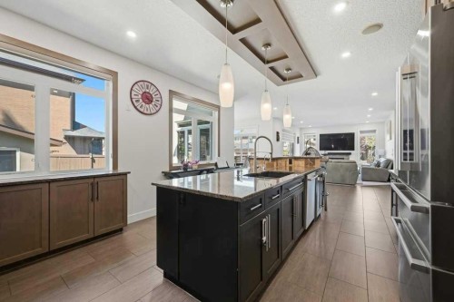 160 Panatella Crescent Nw, Calgary, AB - Indoor Photo Showing Kitchen With Upgraded Kitchen
