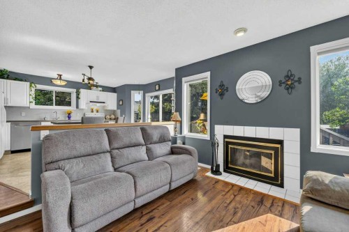 83 Millrise Crescent Sw, Calgary, AB - Indoor Photo Showing Living Room With Fireplace