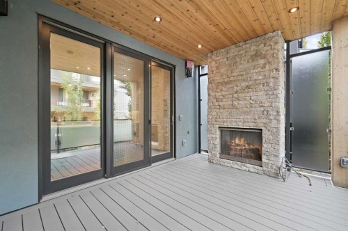 826 Durham Avenue Sw, Calgary, AB -  With Fireplace With Deck Patio Veranda With Exterior