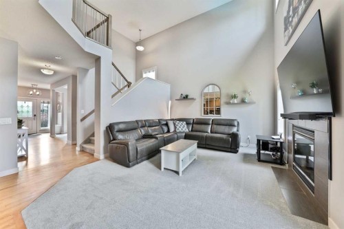 109 Seagreen Link, Chestermere, AB - Indoor With Fireplace