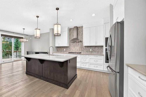143 Stonemere Green, Chestermere, AB - Indoor Photo Showing Kitchen With Stainless Steel Kitchen With Upgraded Kitchen