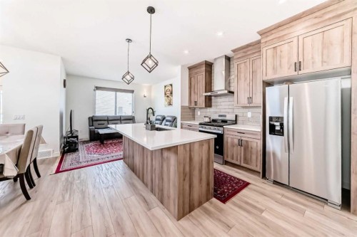 330 Ambleton Drive Nw, Calgary, AB - Indoor Photo Showing Kitchen With Stainless Steel Kitchen With Double Sink With Upgraded Kitchen