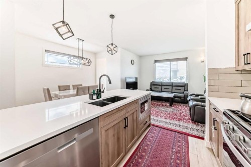330 Ambleton Drive Nw, Calgary, AB - Indoor Photo Showing Kitchen With Double Sink With Upgraded Kitchen