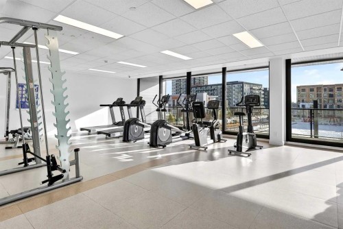 302-275 Lebel Crescent Nw, Calgary, AB - Indoor Photo Showing Gym Room