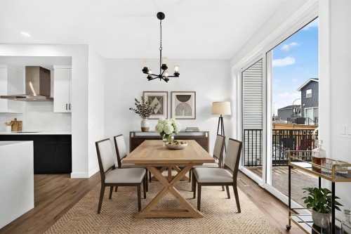 583 Buffaloberry Manor Se, Calgary, AB - Indoor Photo Showing Dining Room