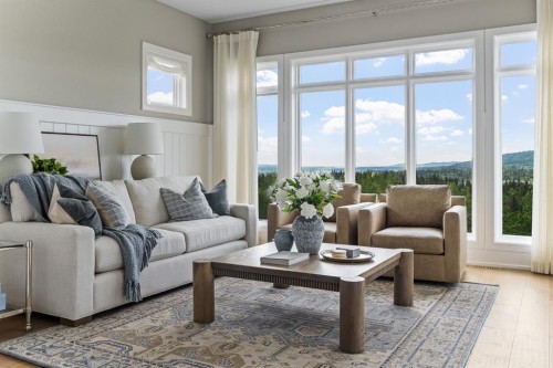 116 Hawk'S Landing Drive, Priddis Greens, AB - Indoor Photo Showing Living Room