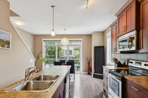 26 Skyview Ranch Gardens Ne, Calgary, AB - Indoor Photo Showing Kitchen With Double Sink