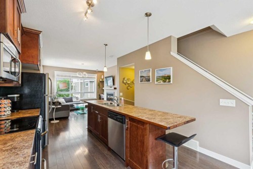 26 Skyview Ranch Gardens Ne, Calgary, AB - Indoor Photo Showing Kitchen With Double Sink