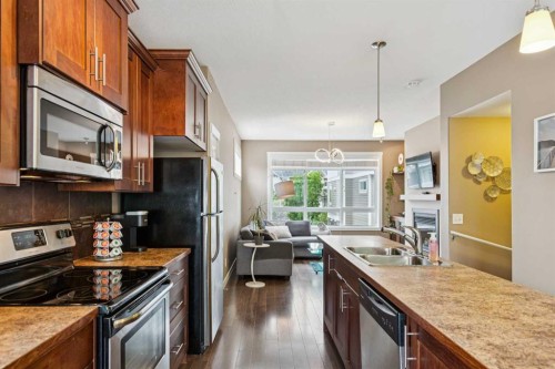 26 Skyview Ranch Gardens Ne, Calgary, AB - Indoor Photo Showing Kitchen With Double Sink