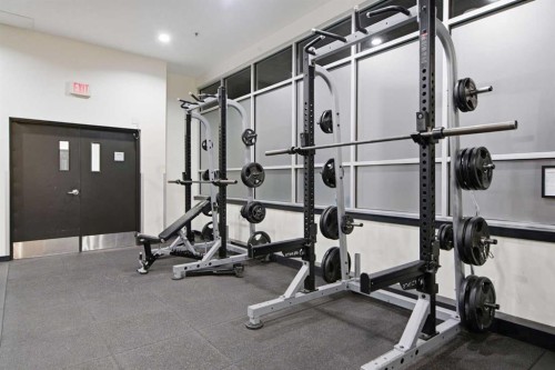 309-1410 1 Street Se, Calgary, AB - Indoor Photo Showing Gym Room