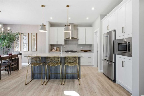 468 Dawson Circle, Chestermere, AB - Indoor Photo Showing Kitchen With Stainless Steel Kitchen With Upgraded Kitchen