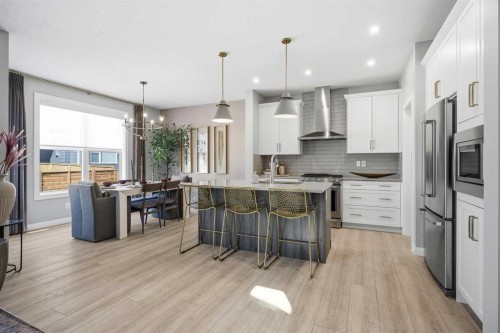 468 Dawson Circle, Chestermere, AB - Indoor Photo Showing Kitchen With Stainless Steel Kitchen With Upgraded Kitchen
