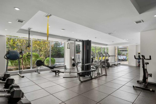 609-1025 5 Avenue Sw, Calgary, AB - Indoor Photo Showing Gym Room
