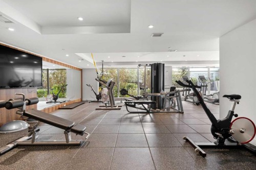 609-1025 5 Avenue Sw, Calgary, AB - Indoor Photo Showing Gym Room