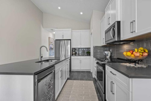 119 Walgrove Green Se, Calgary, AB - Indoor Photo Showing Kitchen With Double Sink With Upgraded Kitchen