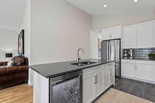 119 Walgrove Green Se, Calgary, AB - Indoor Photo Showing Kitchen With Double Sink