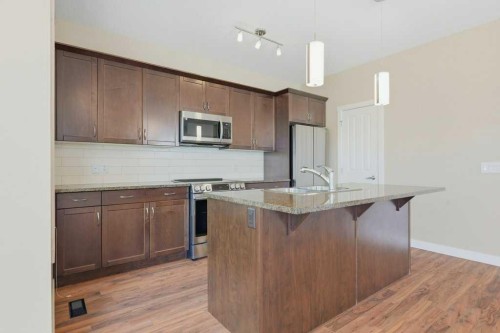 98 Elgin Meadows Circle Se, Calgary, AB - Indoor Photo Showing Kitchen With Stainless Steel Kitchen With Upgraded Kitchen