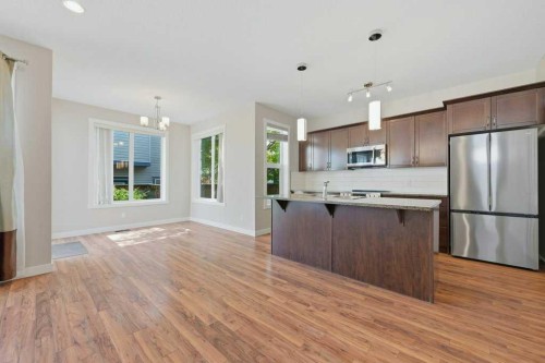 98 Elgin Meadows Circle Se, Calgary, AB - Indoor Photo Showing Kitchen With Stainless Steel Kitchen